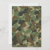 Leger Militaire Troepen Verjaardagsfeestje Camo Kaart (Achterkant)