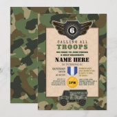 Leger Militaire Troepen Verjaardagsfeestje Camo Kaart (Voorkant / Achterkant)