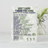 Leger Militaire Verjaardag Dank u Kaarten (Staand voorkant)