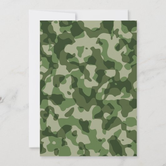 Leger Militaire Verjaardag Dank u Kaarten (Achterkant)