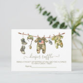 Leger Militaire waslijn Luier Raffle kaart (Staand voorkant)