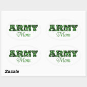 Leger Moeder Ovale Sticker (Vel)