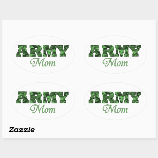 Leger Moeder Ovale Sticker (Vel)