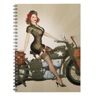 Leger Motorcycle Pinup Notitieboek