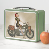 Leger Motorfiets Pinup Lunchbox (In situ)