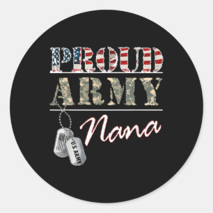 Leger Nana Amerikaans Veteraan Ronde Sticker