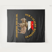 Leger - negende Cavalerie - buffelsoldaten Wandkleed (Voorkant (horizontaal))
