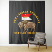 Leger - negende Cavalerie - buffelsoldaten Wandkleed (In situ)