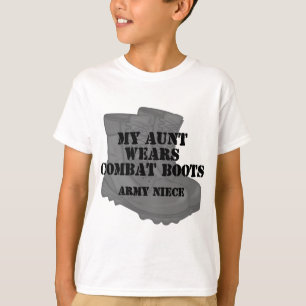 Leger niece tante Combat Boots T-shirt
