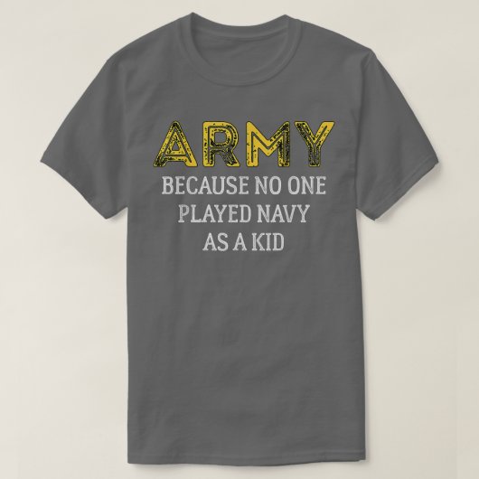 Leger omdat niemand de marine als Kind funny Arm s T-shirt (Design voorkant)