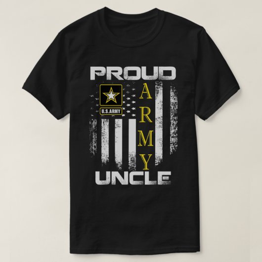 leger oom met Amerikaanse vlag Gift T T-shirt (Design voorkant)