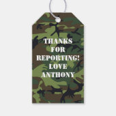 Leger op Birthday Party Cadeaulabel (Voorkant)