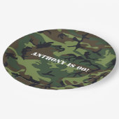 Leger op Birthday Party Papieren Bordje (Gekanteld)