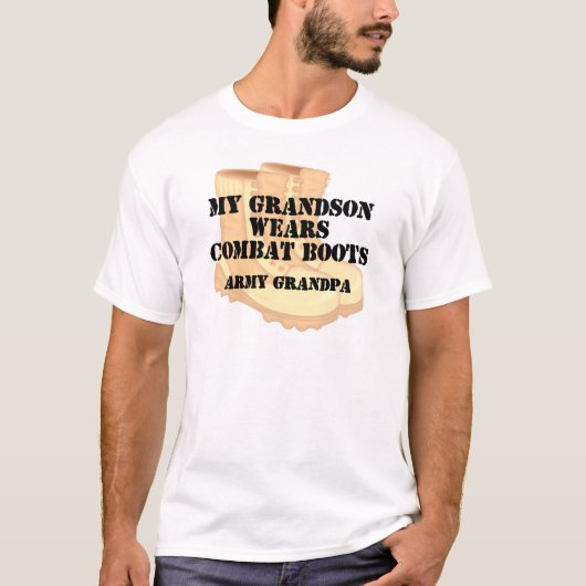 Leger opa opa Opa Desert Combat Boots T-shirt (Voorkant)