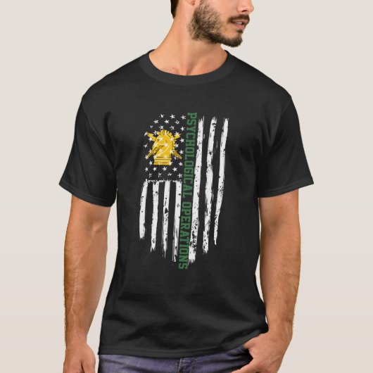 Leger Psychologische Operaties Psyop Amerikaanse V T-shirt (Voorkant)