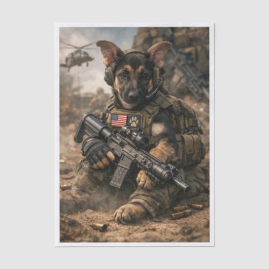 Leger Pupper Tissuepapier (Voorkant)