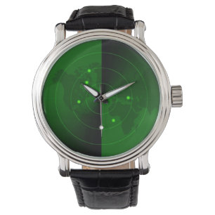  leger radar wereldkaart detectiegerelateerd leger horloge