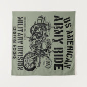 leger rijdt motorfiets deken wandkleed (Voorkant (horizontaal))