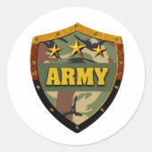 Leger Ronde Sticker (Voorkant)