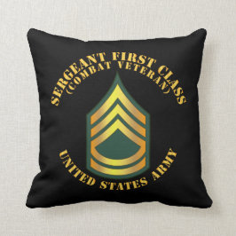 Leger - sergeant eerste klas - SFC - Combat Vetera Kussen