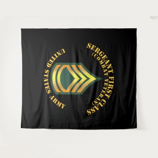 Leger - sergeant eerste klas - SFC - Combat Vetera Wandkleed (Voorkant (horizontaal))