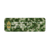 Leger sergeant-majoor Camoflage - Adres label (Voorkant)