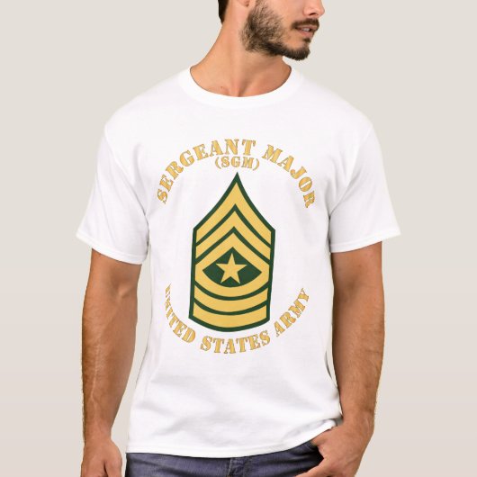 Leger - Sergeant Major - SGM - Flat T-shirt (Voorkant)