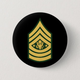 Leger - Sgt Major van het leger E-9 (SMA) Ronde Button 5,7 Cm
