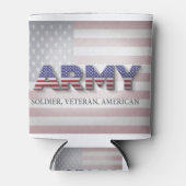 Leger "Soldaat, Veteraan, Amerikaans" Blikjeskoeler (Voorkant)
