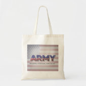 Leger "Soldaat, Veteraan, Amerikaans" Tote Bag (Voorkant)