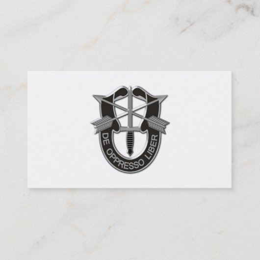 Leger speciale eenheden groene baretten sf zachte  visitekaartje (Achterkant)