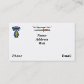 Leger speciale eenheden groene baretten sf zachte  visitekaartje (Voorkant)