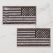 Leger Uniform Amerikaanse vlag (UCP Color) Visitek Visitekaartje (Voorkant / Achterkant)