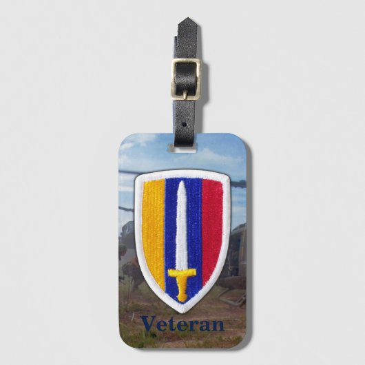 Leger USARV Vietnam Nam War Vets Patch Bagagelabel (Voorkant (verticaal))
