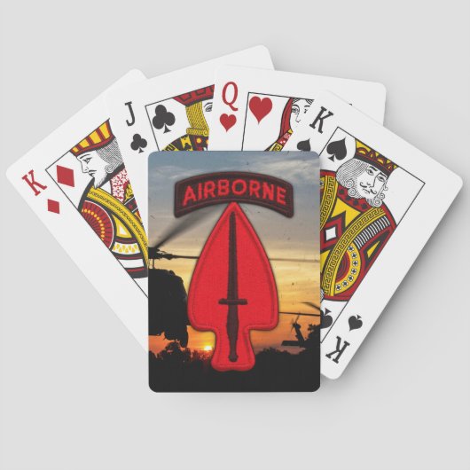 Leger USASOC Special Ops Patch LRRPS Recon Pokerkaarten (Achterkant)