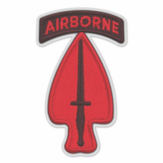 Leger USASOC Special Ops Veterans Contour Sticker (Voorkant)