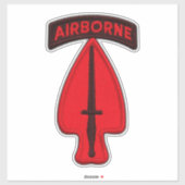 Leger USASOC Special Ops Veterans Contour Sticker (Vel)