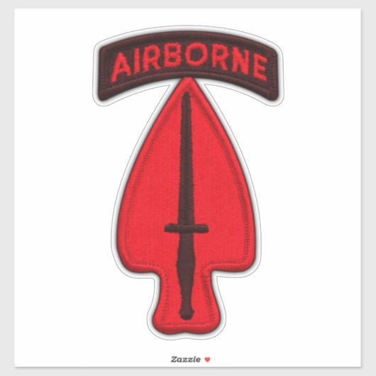 Leger USASOC Special Ops Veterans Contour Sticker (Vel)