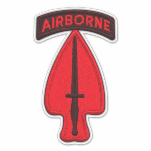 Leger USASOC Special Ops Veterans Sticker (Voorkant)