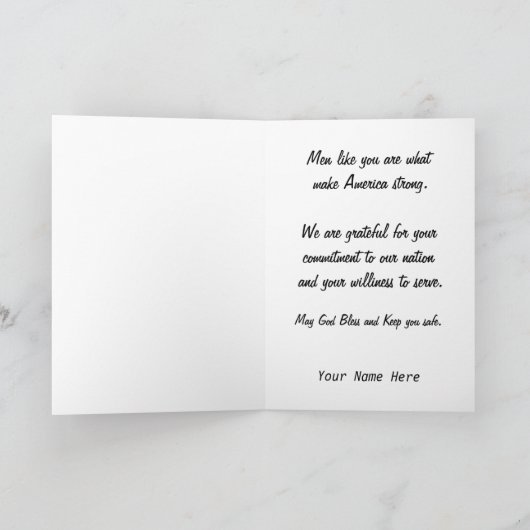  leger vaarwel en succes Kaart (Binnen)