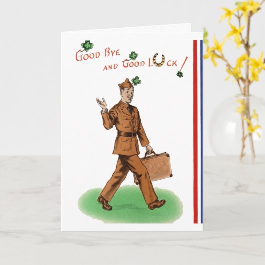  leger vaarwel en succes Kaart (Gele Bloem)