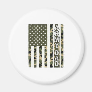 Leger Vader Camo Amerikaanse Vlag Vintage Shirt On Magneet