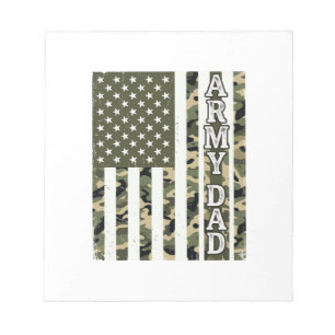 Leger Vader Camo Amerikaanse Vlag Vintage Shirt On Notitieblok