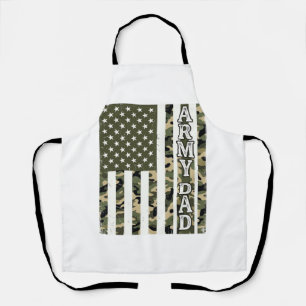 Leger Vader Camo Amerikaanse Vlag Vintage Shirt On Schort