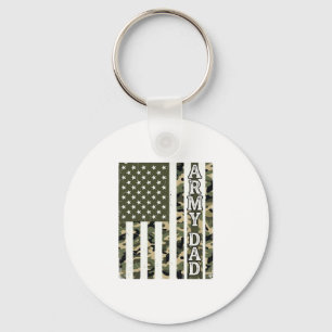 Leger Vader Camo Amerikaanse Vlag Vintage Shirt On Sleutelhanger