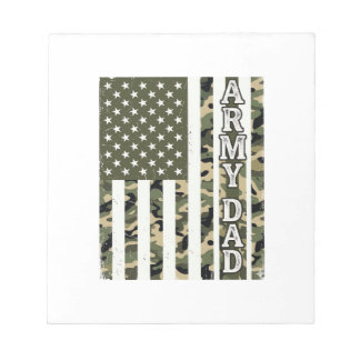 Leger Vader Camo Amerikaanse Vlag Vintage T-shirt  Notitieblok