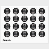 Leger vader vader militaire vaders dag Apache Heli Ronde Sticker (Vel)