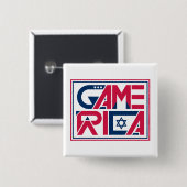 Leger van Amerika. Game Vierkante Button 5,1 Cm (Voorkant /achterkant)