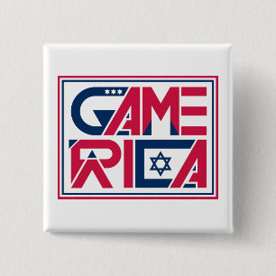 Leger van Amerika. Game Vierkante Button 5,1 Cm