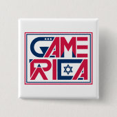 Leger van Amerika. Spel Vierkante Button 5,1 Cm (Voorkant)